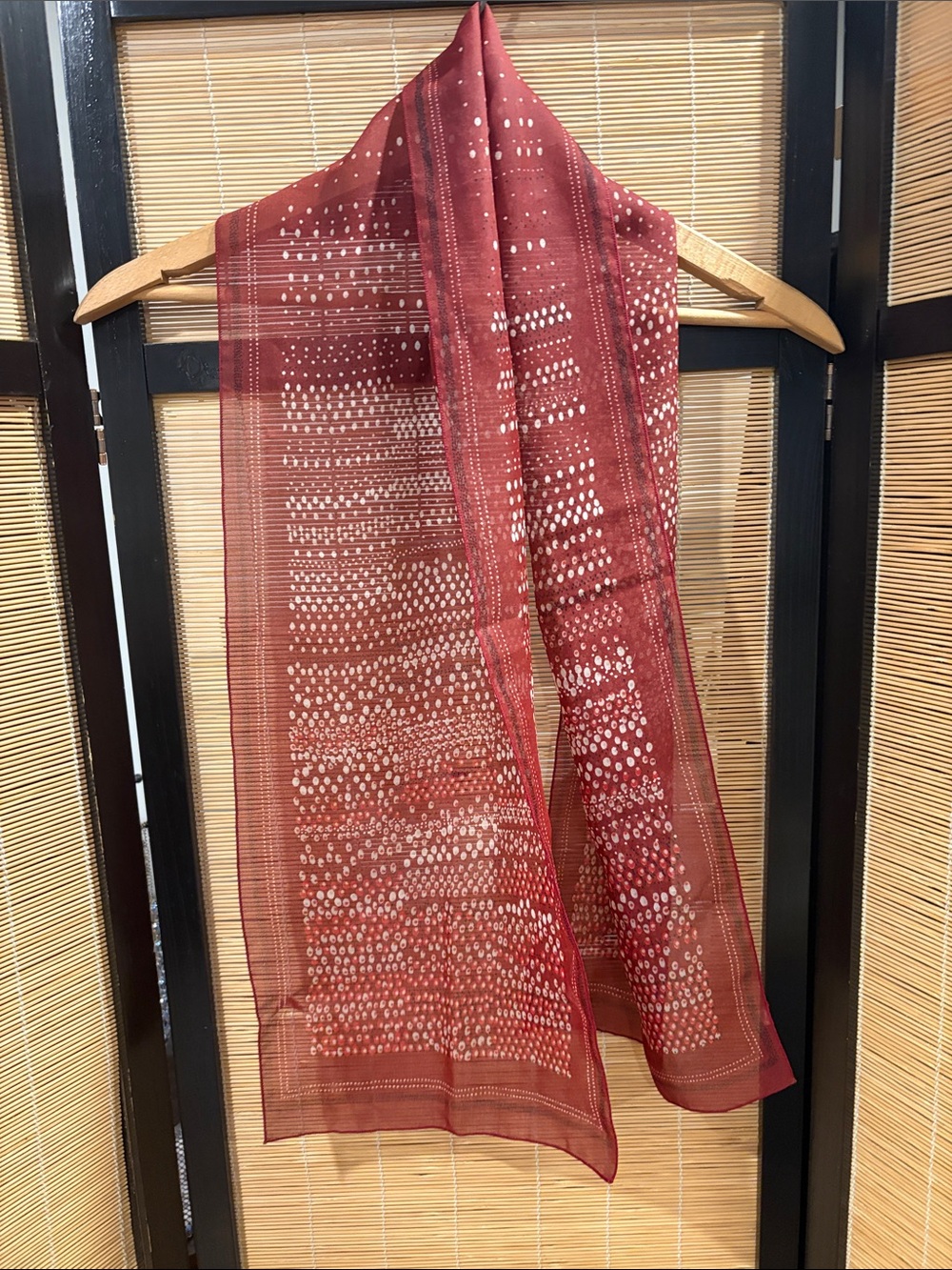 Elegant Burgundy Printed Women's Scarf
